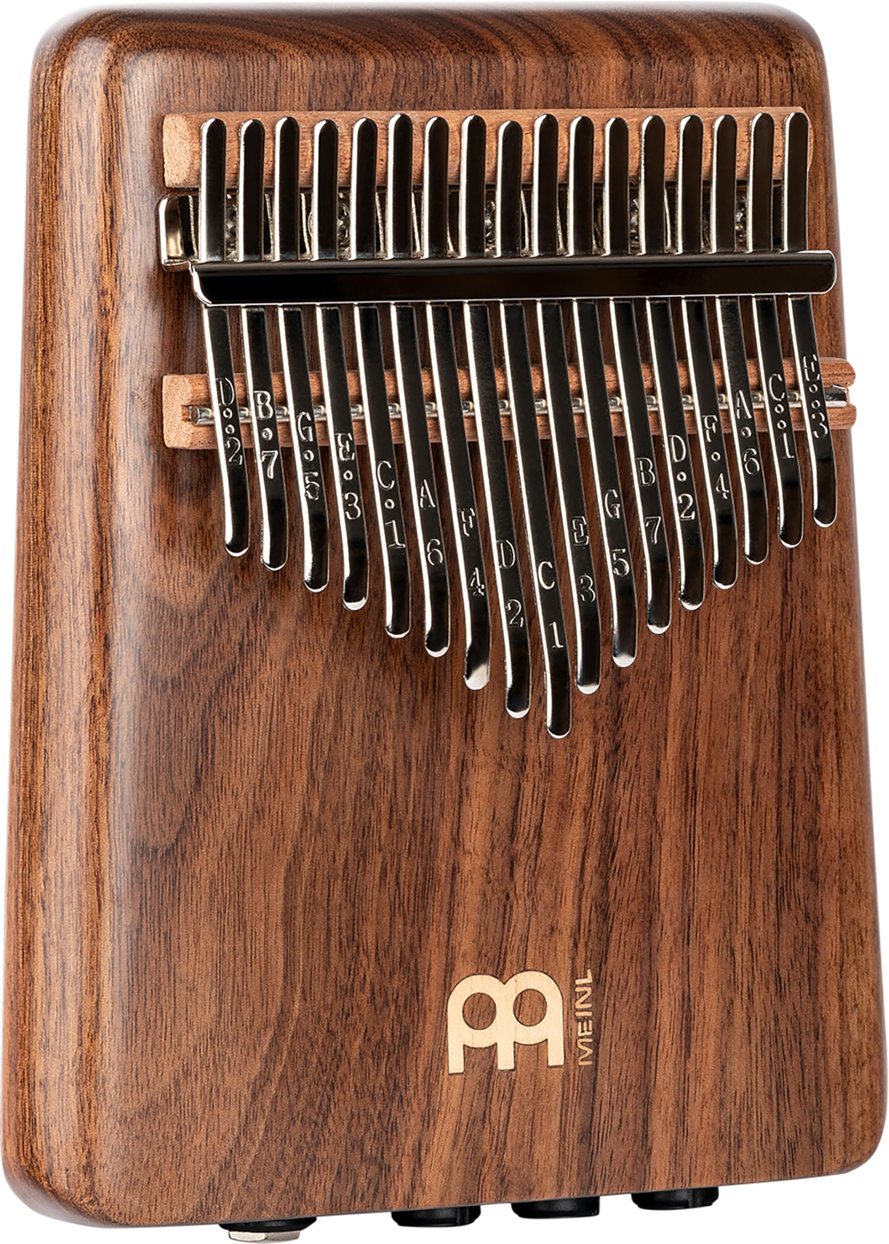 Meinl Percussion Solid Pickup Kalimba - fortepian kciuk z przetwornikiem - Tuning D B G E C A F D C E G B D F A C E - orzech włoski, naturalny (PKA17AW)