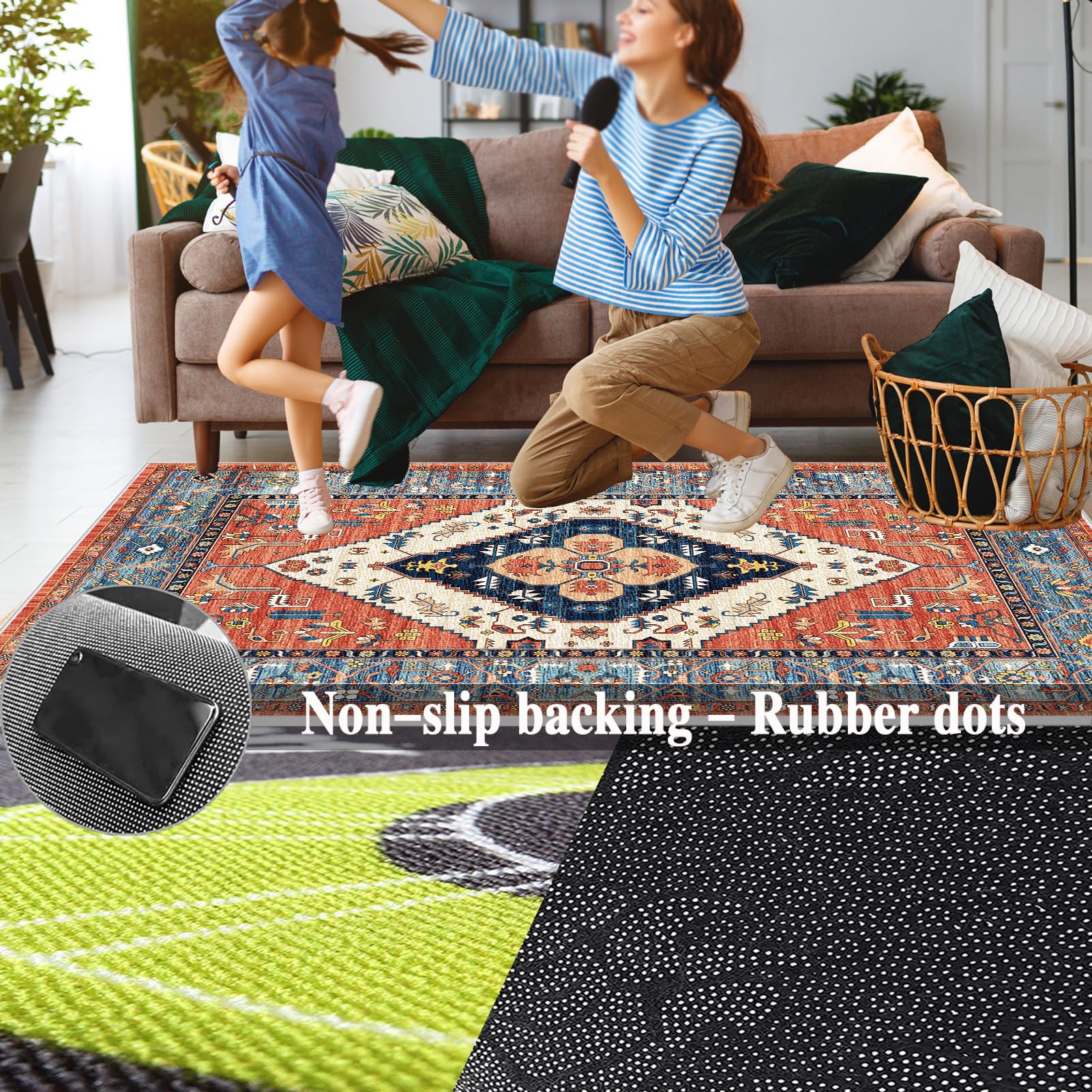 Tappeto Insonorizzato per Batterie Elettroniche, Tappeto Batteria, Tappeti Rettangolari Antiscivolo per Rullante per Grancassa e Altri Tappetini per Strumenti Musicali Tappeto a Tamburo 140 x 120 cm