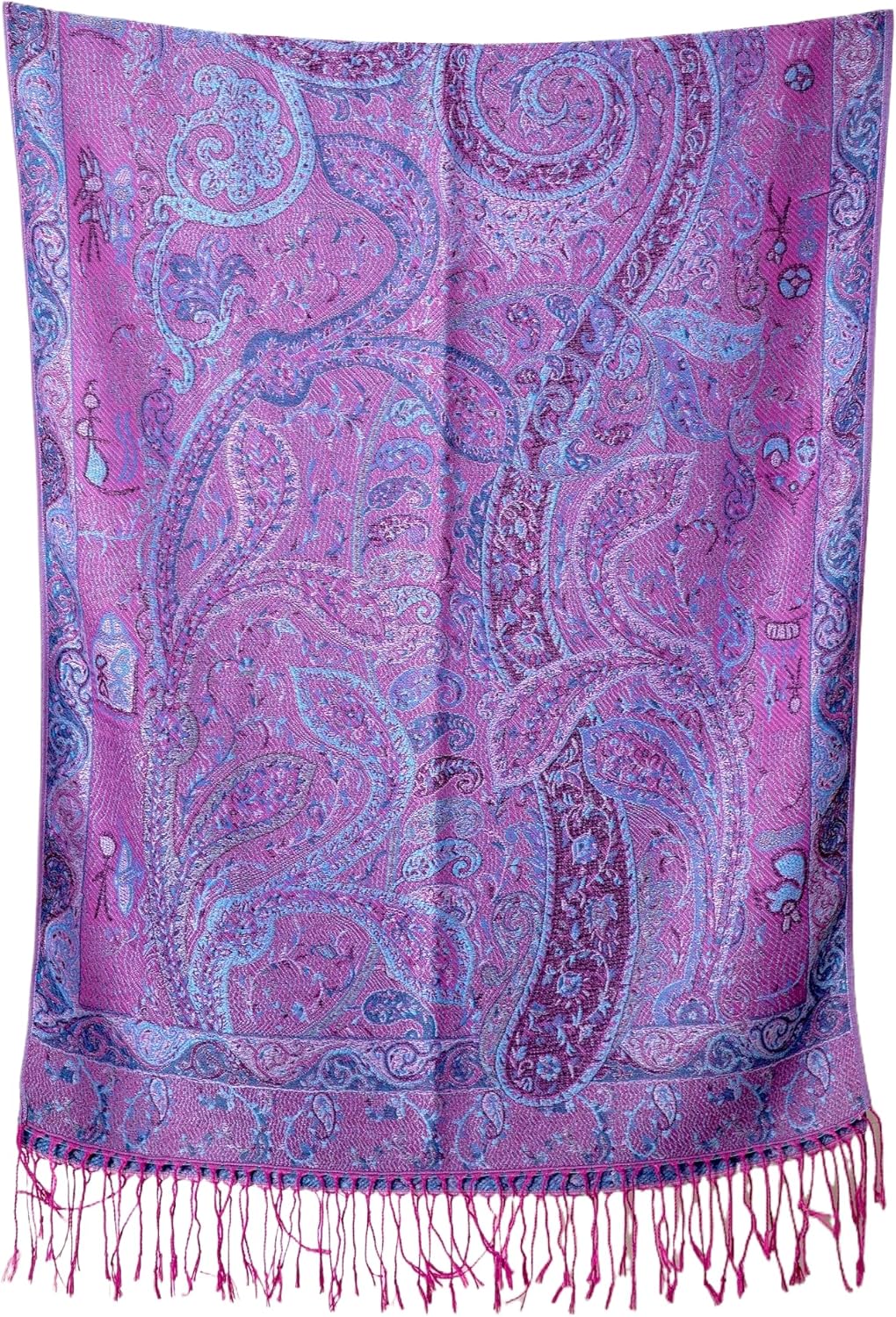 Achillea Reversible Paisley Pashmina Rave Scarf – Exotic Indian Shawls and Wraps for Evening Dresses, Festivals, All Seasons - Image 5