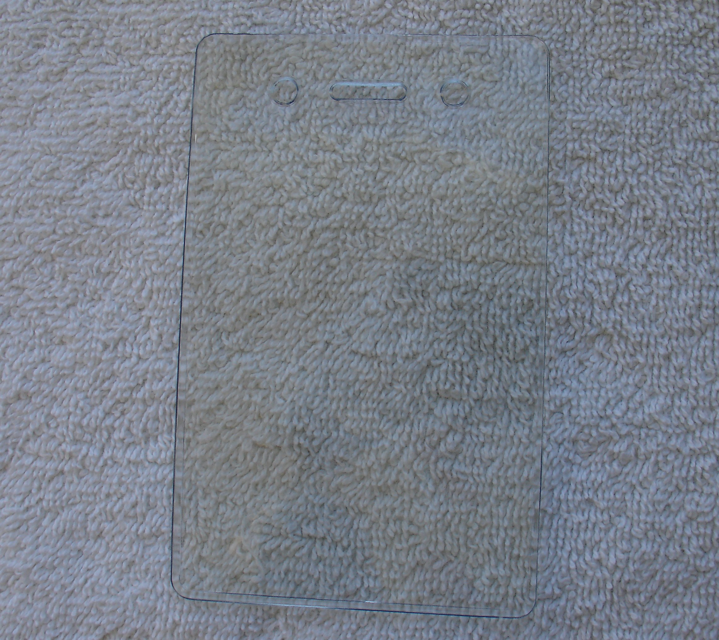 Clear Vinyl Badge Data Credit Card Holder - Vertical Top Loading with Slot Chain Holes