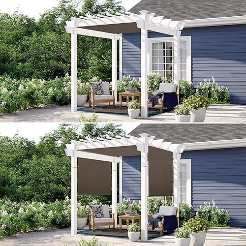 Miniatura 4 de Toldo de repuesto universal para pérgola de patio, para el exterior., Marrón