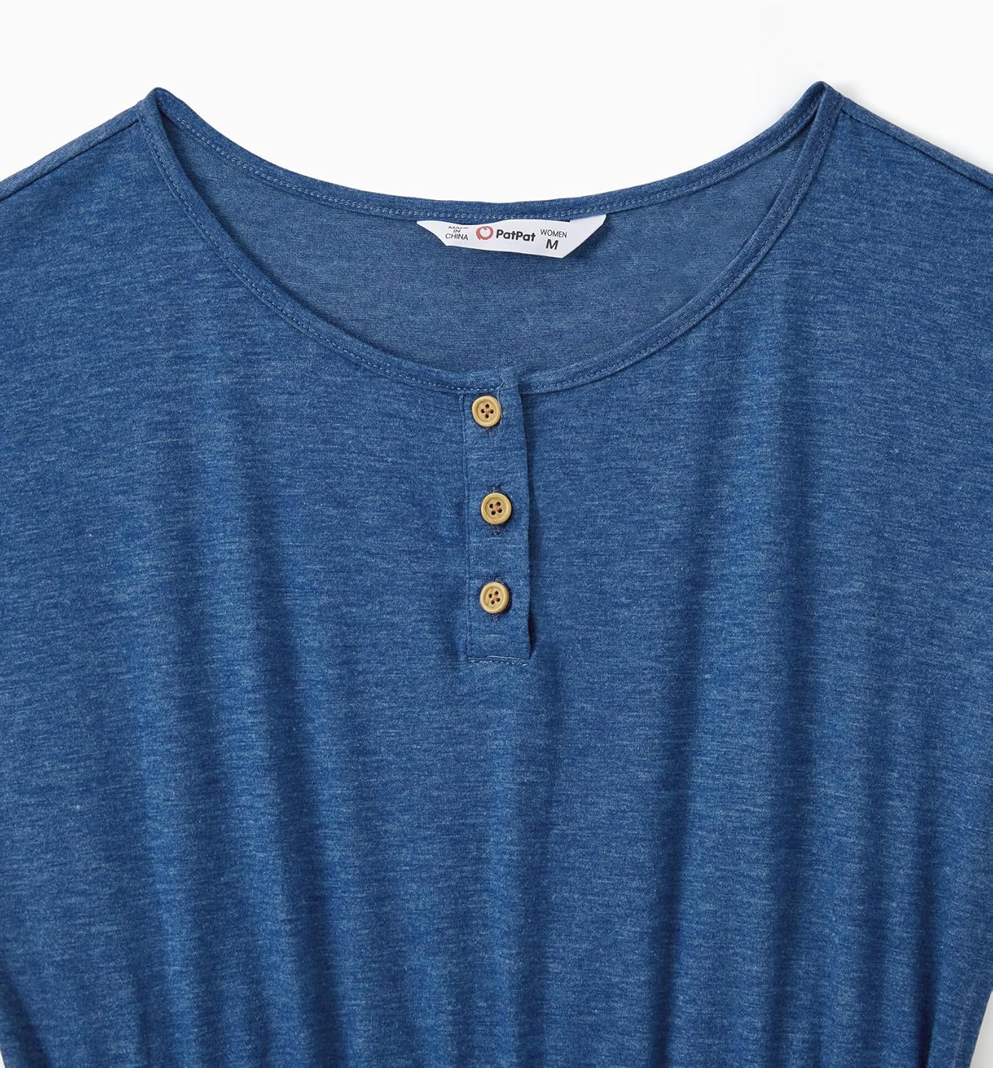 PATPAT Family Matching Outfits Short Sleeve Mommy and Me Outfits Belted Dresses and Casual T-Shirts Matching Sets - Image 3