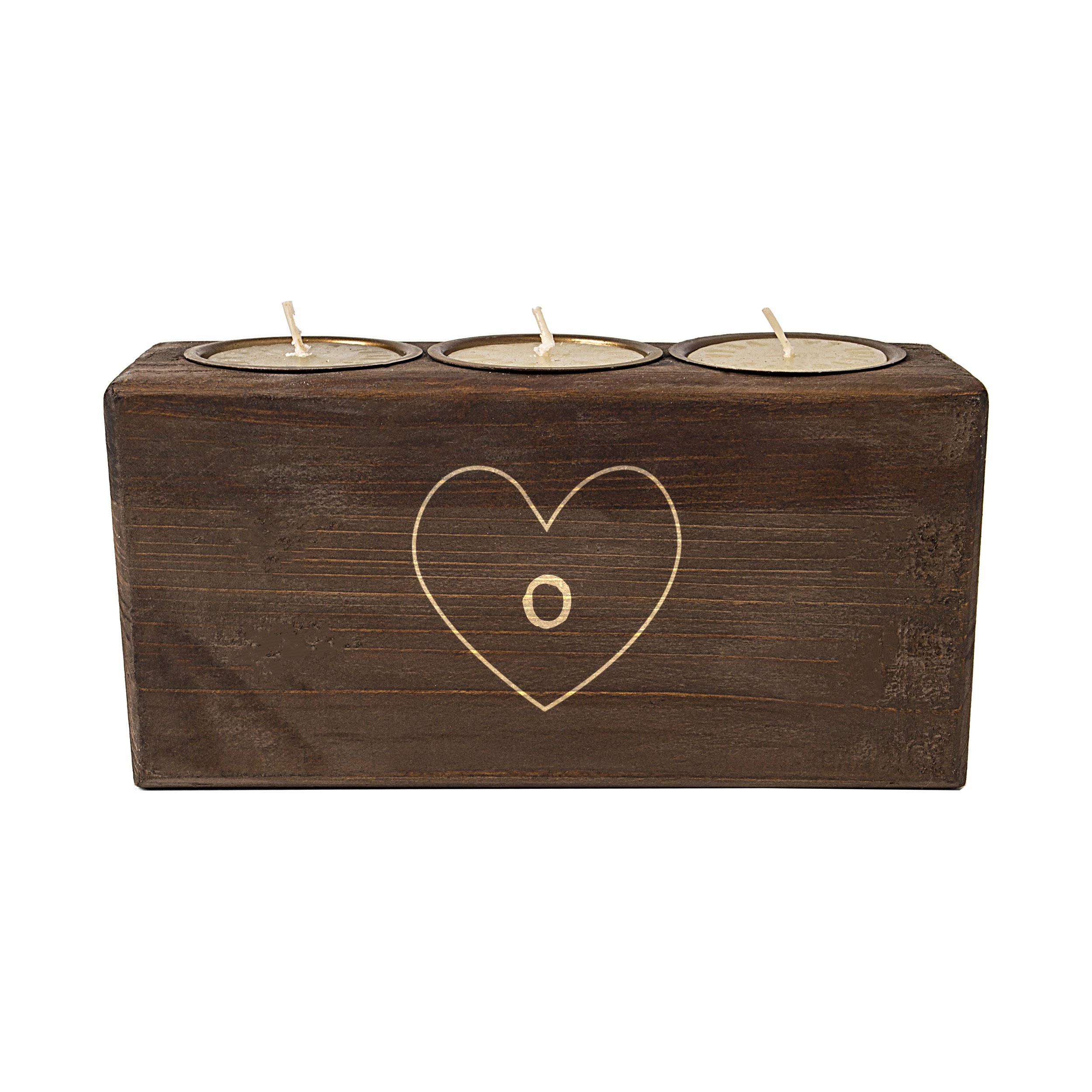 CATHY'S CONCEPTS Personalized Rustic Heart Sugar Mold Unity Candle, Letter O