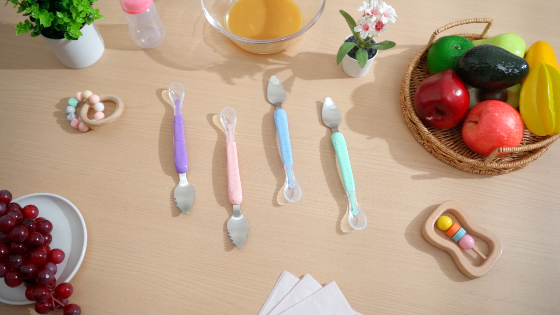 Amazon.com: Lallisa 4 Pcs Double Head Baby Food Spoon Silicone
