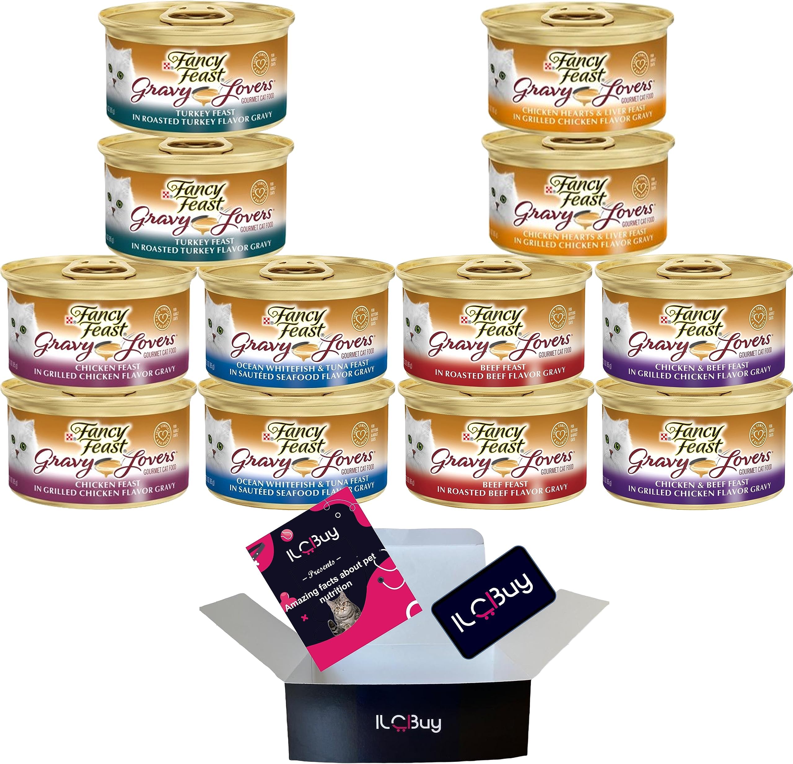 Fancy Feast Gravy Lovers Wet Canned Cat Food, 4 Flavors