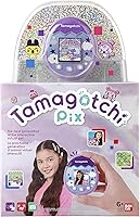 Vista 5 de TAMAGOTCHI 42902 Bandai Pix La próxima generación de mascotas de realidad virtual con cámara, juegos y personajes coleccionables cielo, morado
