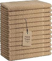 Vista 10 de Toallas de baño básicas medianas de 24 x 48 pulgadas, paquete de 6, color gris, suaves y absorbentes, toallas de algodón multiusos para baño, spa