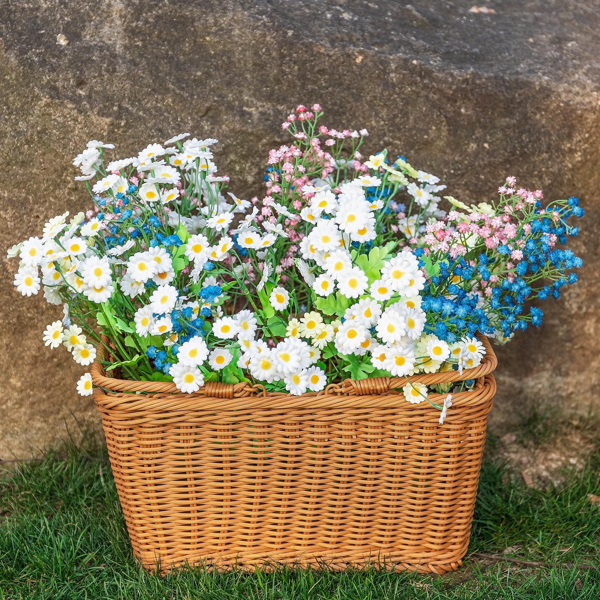 Bike Basket - Durable Front Bicycle Bike Baskets - Handmade Woven Wicker Bike Basket with Adjustable Leather Straps (New Brown)