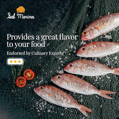 Miniatura 4 de SAL MARINA | Flor de sal marina sin refinar de 11 onzas | Sal kosher 100% natural – Vegana sin gluten orgánica sal de mesa condimentos alimentos