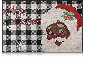 Black Santa and Mrs. Clause Doormat: A Festive and Welcoming Entrance This Holiday Season