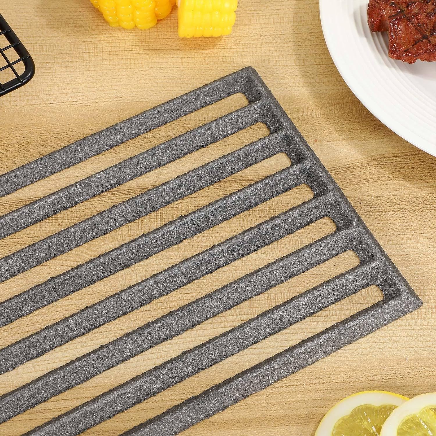 Heavy Duty Iron Fire Grate for Fireplace and Barbecue Use