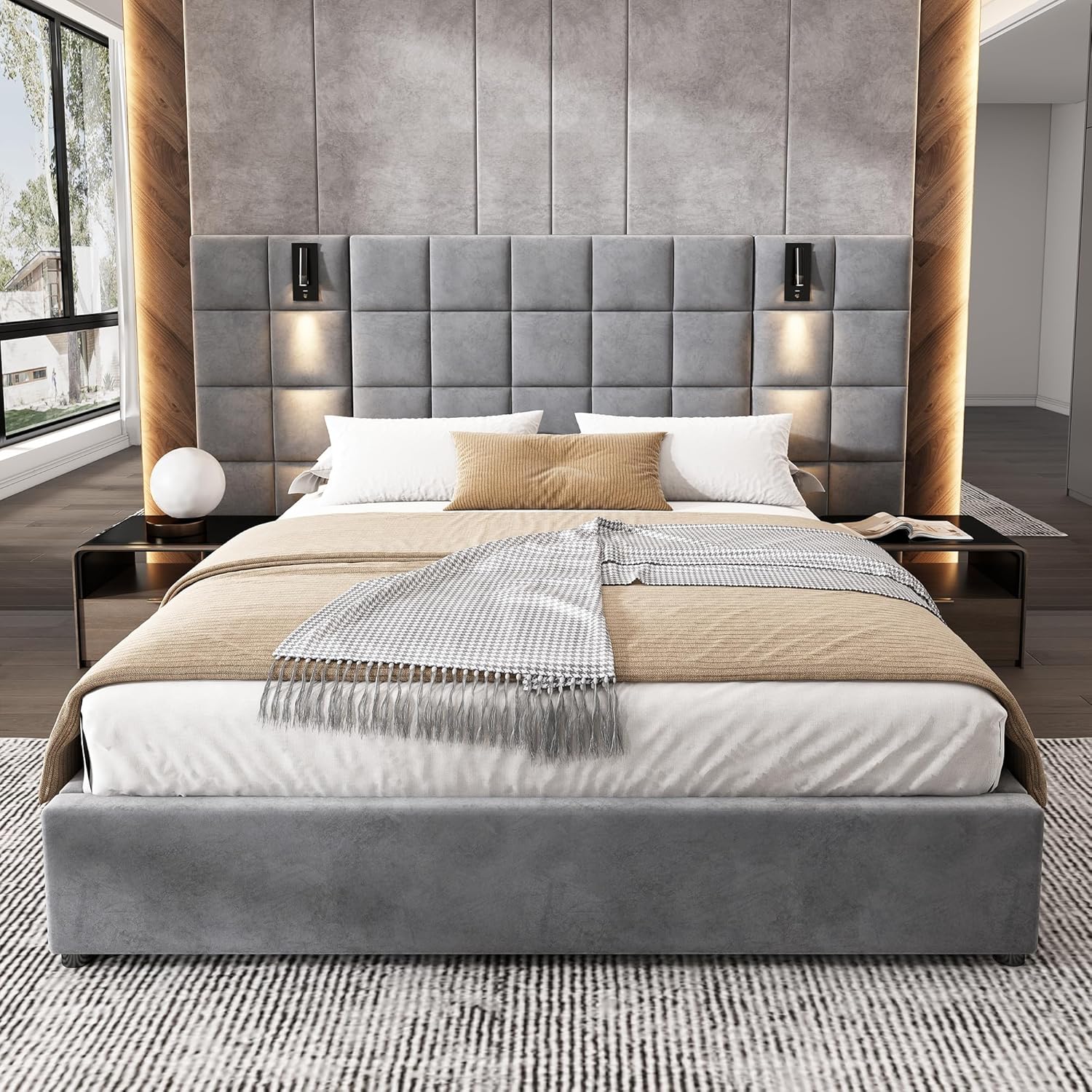 Christopher Knight Home Svens 46" High Headboard Bed, Queen