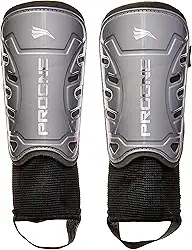 Caneleira Futebol Futsal Society Iron Com Tornozeleira - Cinza Prata - Par