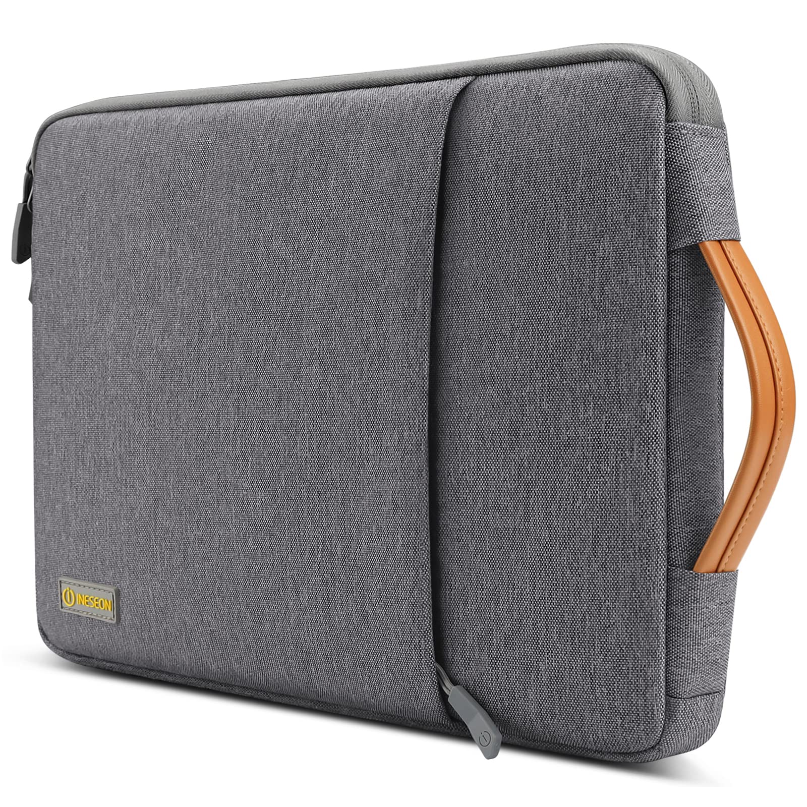 INESEON 15 15.6 Inch Laptop Case Sleeve with Handle for 15.6" Lenovo HP Dell Asus Acer Chromebook Samsung Notebook, Macbook Pro 16 M2 M1 2023, 15.6 Protective case Waterproof Cover Bag, Dark Grey