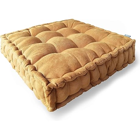 25x25 Inch Floor Cushion, Modern Square Tufted Floor Pillow Cushion for Reading...