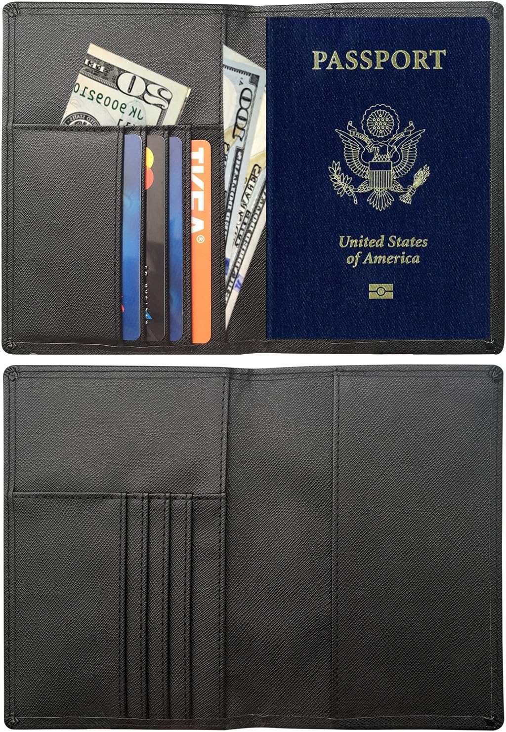 SteadyTrek Premium Travel Document Organizer - Zipper Leather Travel Wallet - Passport Holder for Men and Women - Ships in Gift Box - Travel Case for Boarding Passes, Airline Tickets, Business Credit Cards, Money