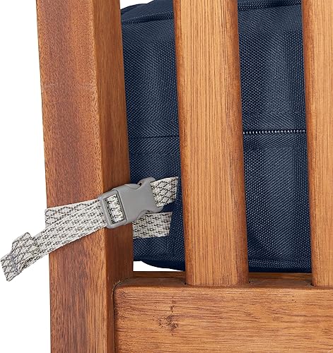 Miniatura 8 de Classic Accessories Montlake FadeSafe FadeSafe - Funda de cojín acolchada para patio, resistente al agua, 25 x 27 x 5 pulgadas, color azul marino