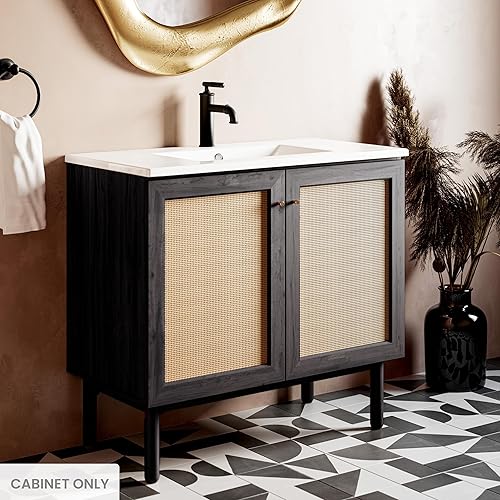 Vista 509 de Swiss Madison Classe - Lavabo de baño de roble de 24 pulgadas incluido