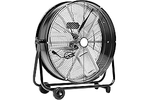 Amazon Commercial 2-Speed Rotating 24-Inch Heavy-Duty Drum Fan