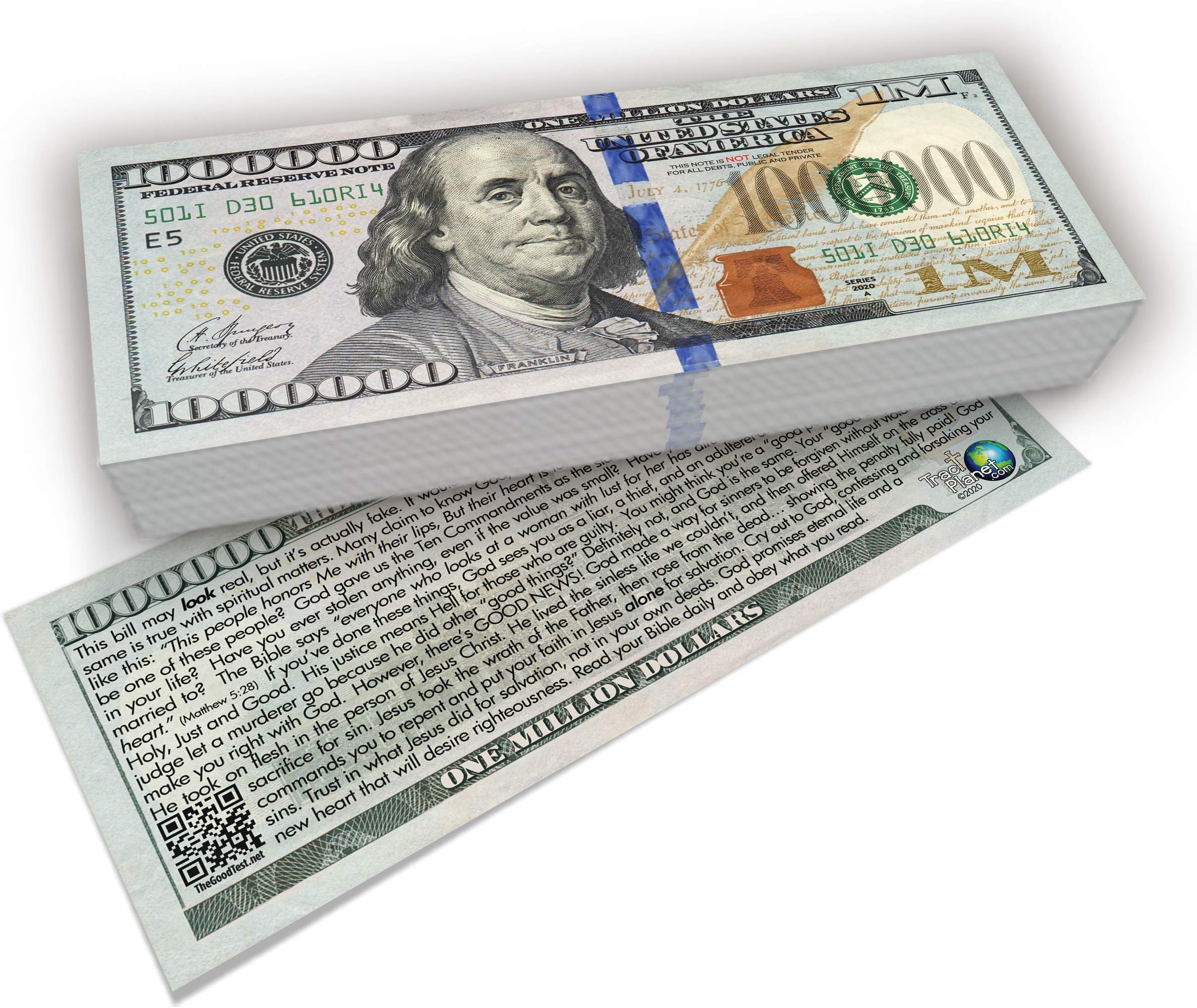 Franklin Gospel Tract (Pack of 100, ESV) - Green, Paper, Decorative Style