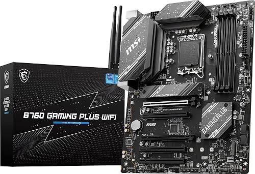 MSI B760 Gaming Plus WiFi ATX Motherboard for Intel 12th/13th/14th Gen, LGA 1700, DDR5, PCIe 4.0, Wi-Fi 6E