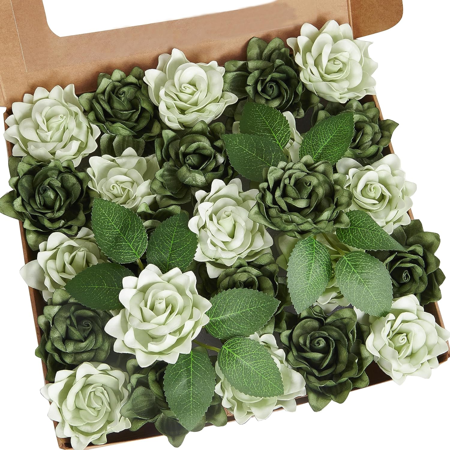 YEEFLORA Artificial Flowers, 50pcs Artificial Gardenia