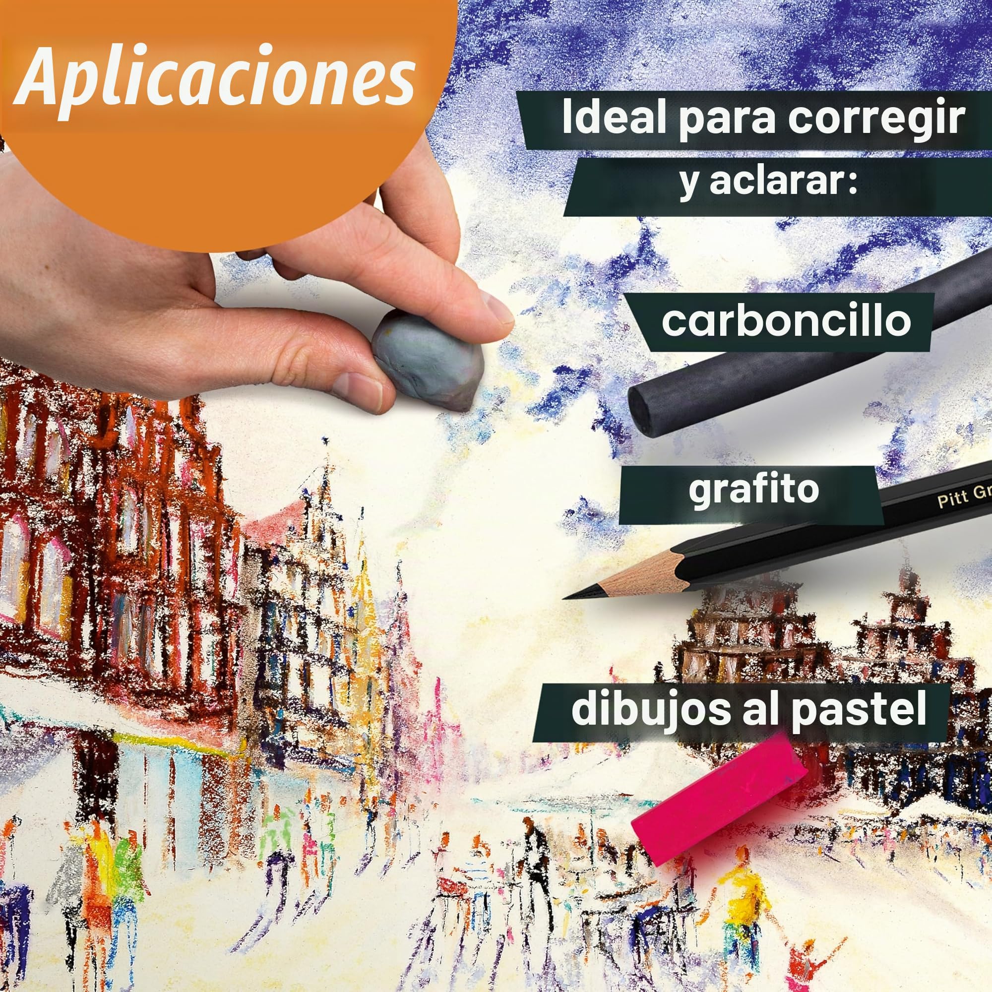 Faber-Castell - Goma de borrar en caja de plástico, color gris