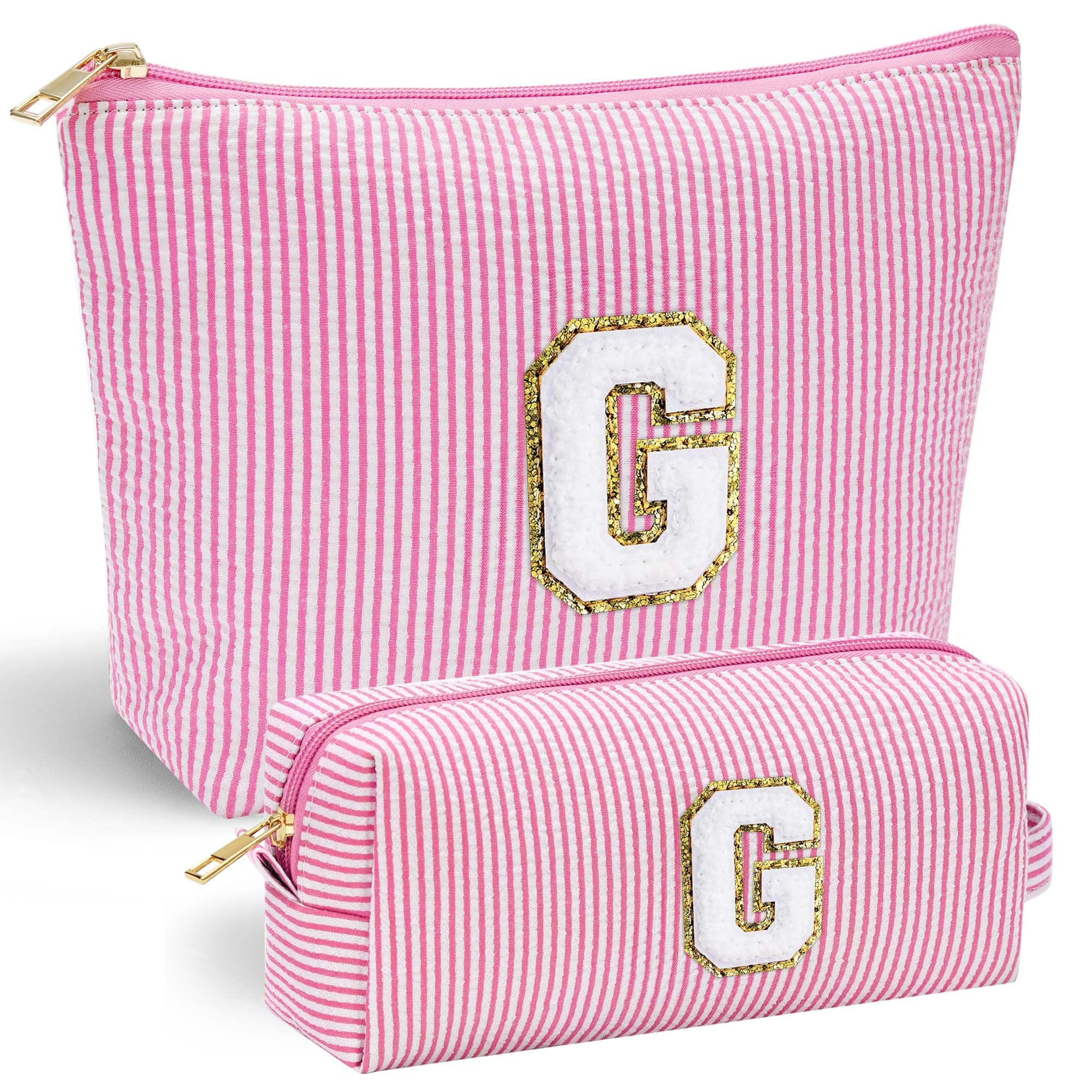 Parima Personalised Gifts for Girls Women - Personalised Make up Bag Initial Make up Bags A Preppy Stuff Birthday Gifts for Women Gift for Girl Womens Girlfriend Teenage Girls Gift Makeup Bag — view 27