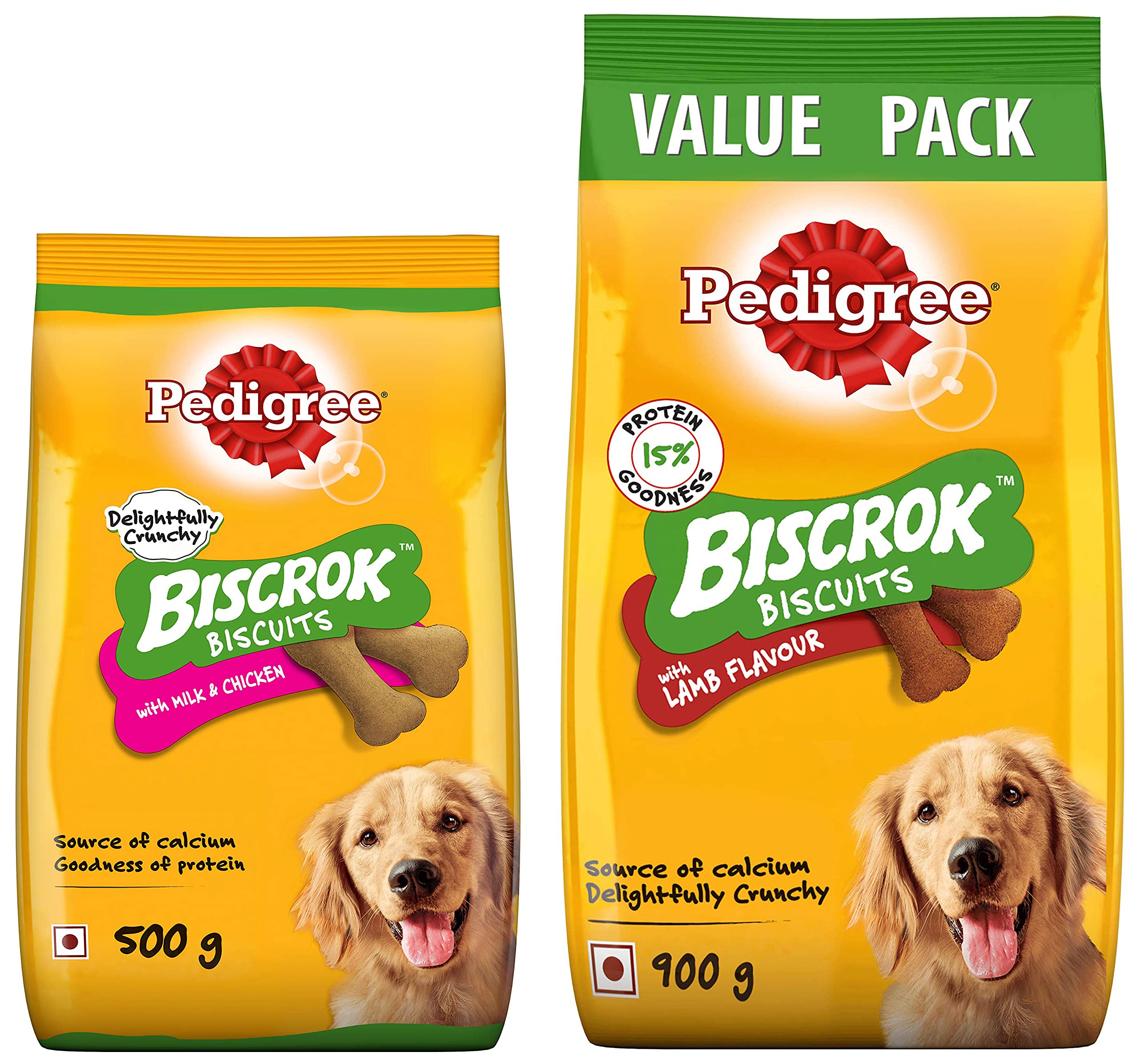 Pedigree Biscrok Biscuits Dog Treat (above 4 Months), Milk and Chicken Flavor, 500g Pack & Adult Biscrok Biscuits Dog Treat (above 4 Months) Lamb Flavour, 900g Pack (B09VB5D6T8) Amazon Price History, Amazon Price Tracker