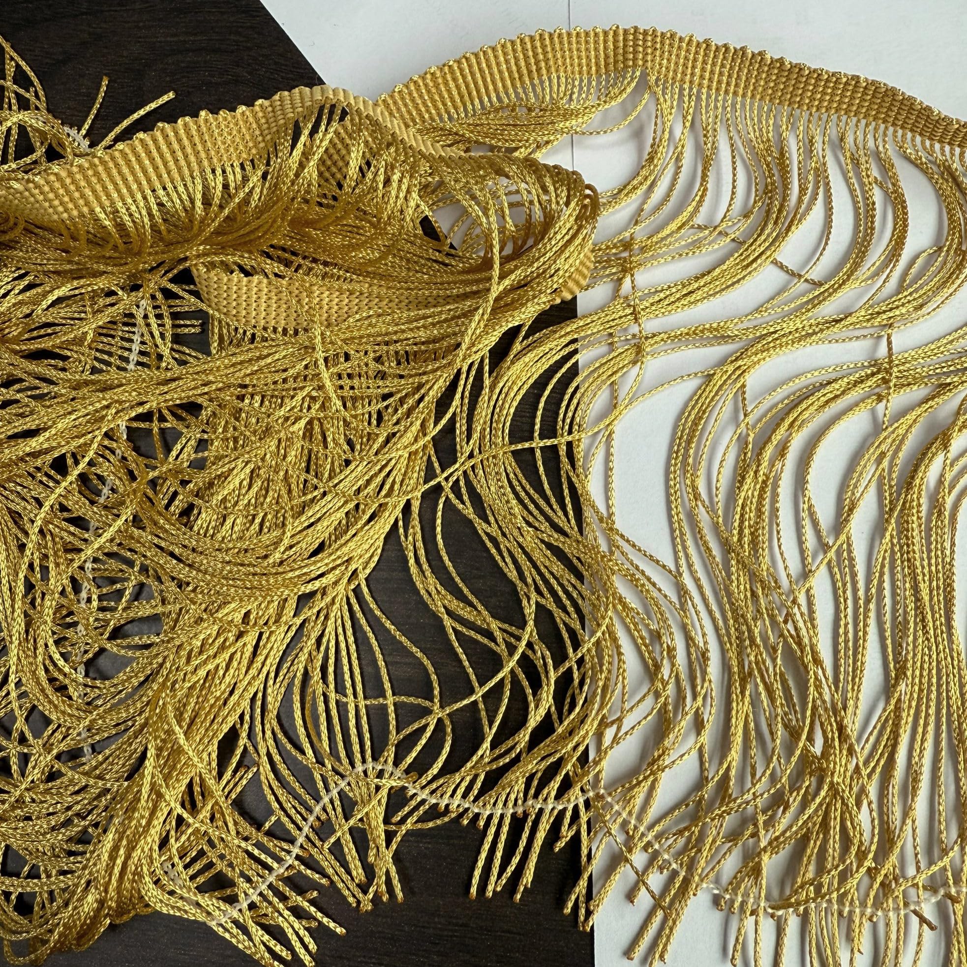 20 cm x 2 m fringe border, fringe tape, decorative ribbon, dance fringe, cut fringe, silk tassel - Image 3