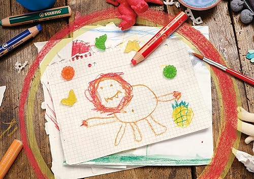 Miniatura 4 de STABILO Multi-Talented Lápiz Woody 3 en 1 - Paquete de 10 - Colores Surtidos con Sacapuntas