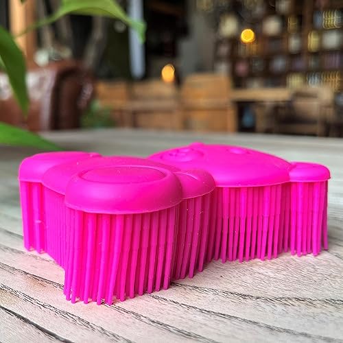 Miniatura 2 de Cepillo sensorial prémium para niños o autismo, limpiador corporal de silicona suave, cepillos de terapia ocupacional 2 en 1, esponja de silicona,