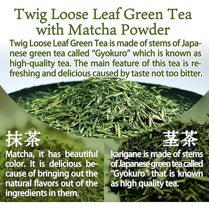 Té Verde Orgánico Kukicha con Matcha 100g miniatura 3