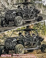 Vista 3 de SAUTVS Barras Nerf Estribos Deslizantes para Polaris RZR XP 4 1000/4 900/XP4 Turbo 2014-2023 Accesorios, Protección Combinada del Parachoques