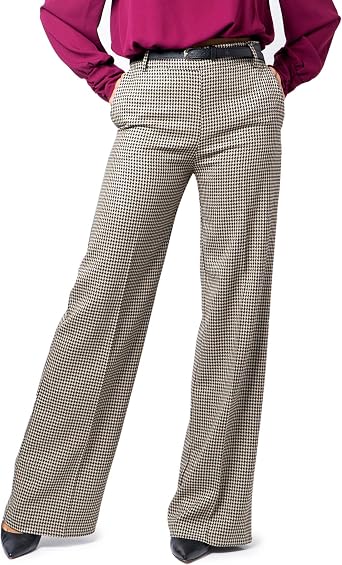 Rinascimento Pantaloni Donna Palazzo in pied de Poule cfc0100653003 Nero M  : Amazon.it: Abbigliamento