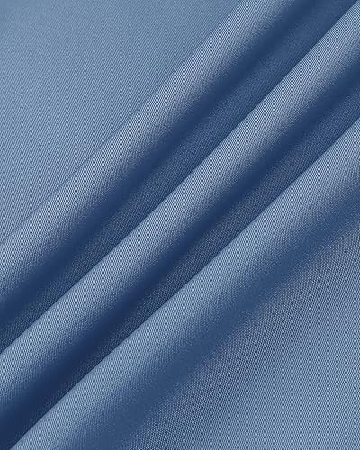 Miniatura 106 de Alimens & Gentle - Camisas de vestir con bolsillo y manga corta, de color liso y sin arrugas, estilo casual con botones, para hombres