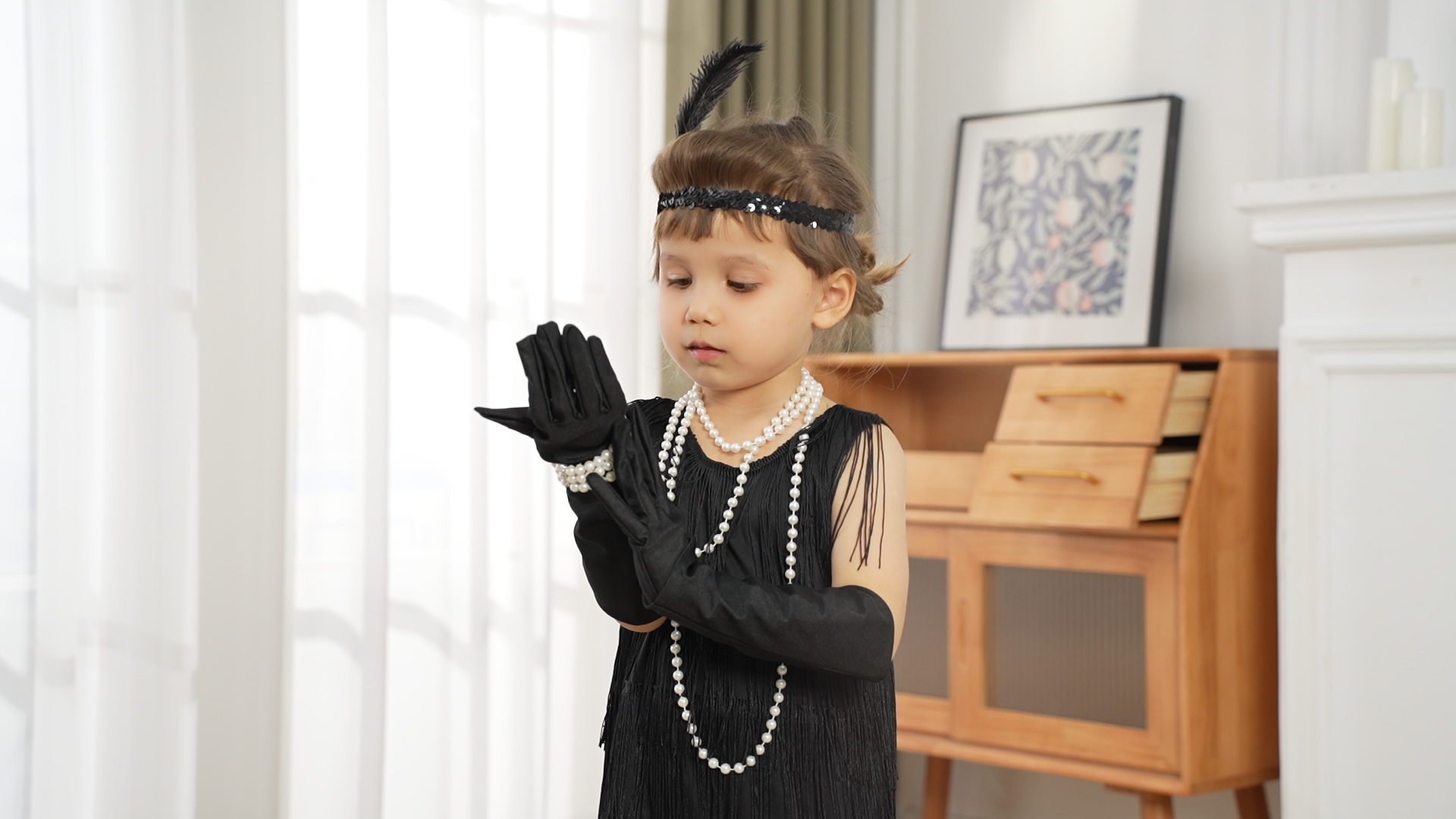 Disfraz Completo Niñas 1920s Flapper Set 6 Pzs miniatura 6