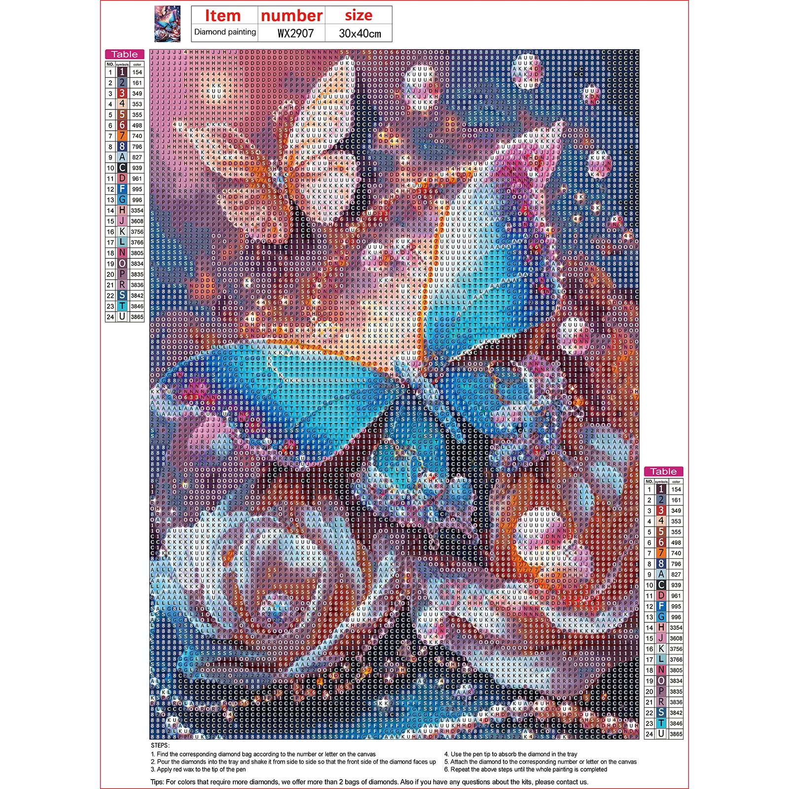 Awesocrafts - Kit per pittura a mosaico 5D per adulti e bambini, con farfalle blu, per trapano parziale fai da te con diamanti (farfalla blu