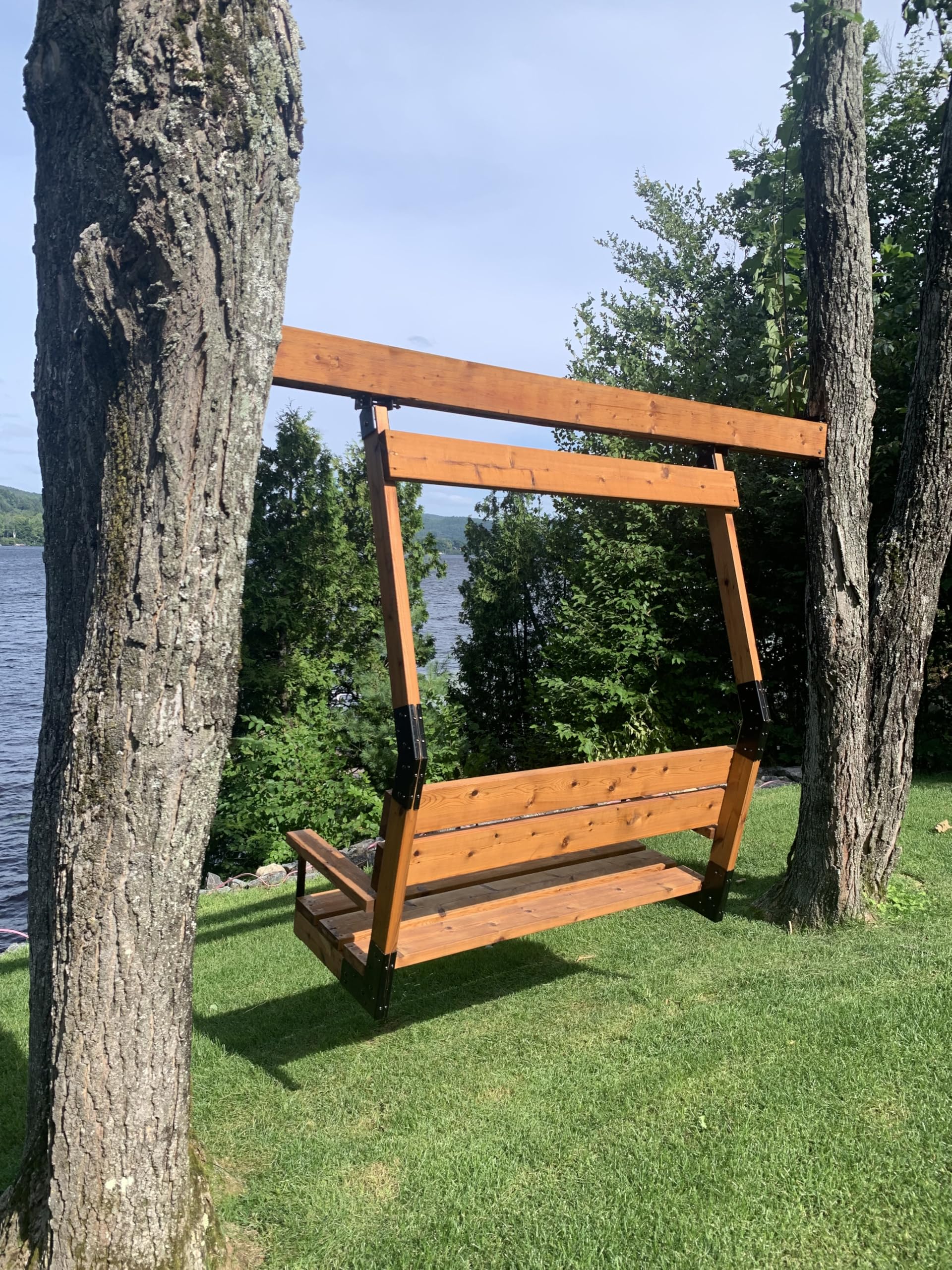 Pylex Swing Brackets for Chair, Outdoor Patio Swings, Wooden Porch Bench, Heavy-Duty Steel DIY Kit - 500 lbs - Steel Bracket Only