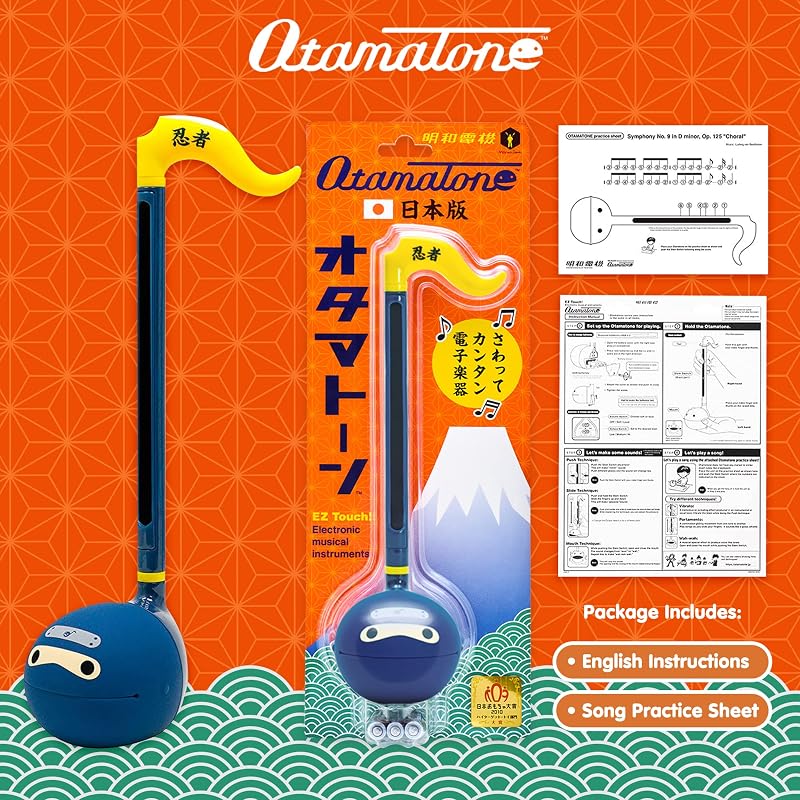 Otamatone Ninja Elektronikus Hangszer - Hordozható Szintetizátor Gyerekeknek és Felnőtteknek - Kreatív Zenei Játék Érintésérzékeny Felülette
