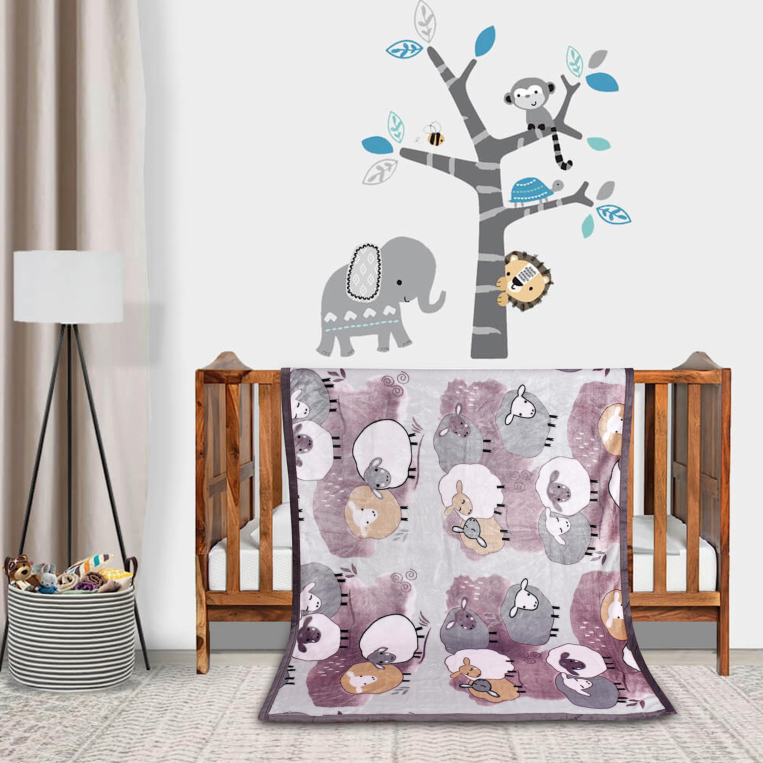 Florida All Season AC Baby Blanket Swaddler Wrapper Flannel Soft and Comfortable for 0-6 Years Babies with Adorable Prints and Designs