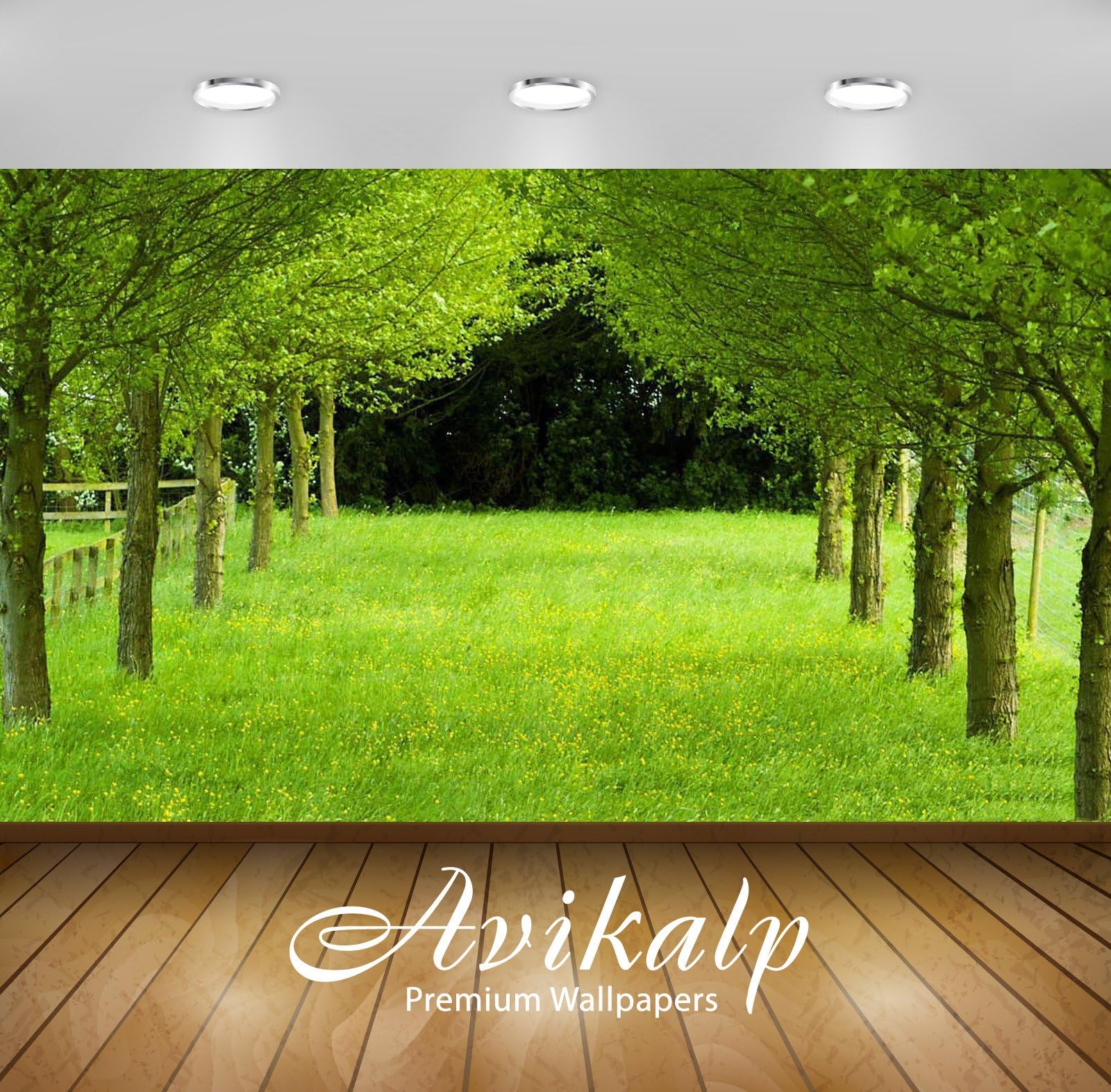 Avikalp Awi3346 Nature Greenery Beautiful Scenery Full HD 3D Scenery Wallpaper Or Wall Sticker (Vinyl,(91cm x 60cm)