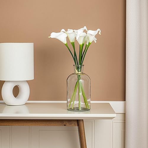 Miniatura 3 de Vickerman Paquete de lirio de cala artificial blanco de 14 pulgadas, flores formales de lirio de cala, lirios de cala, artificiales, perfecto para