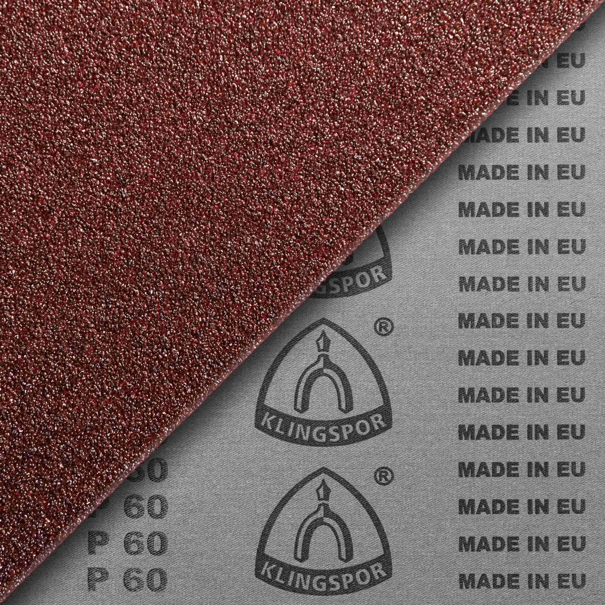 corindone Nastro abrasivo | 100 x 1000 mm | Granulometria P60 | 5 pezzi | per legno e metallo | base tessuto semi-flessibile resistente all'abrasione | nastri abrasivi professionali