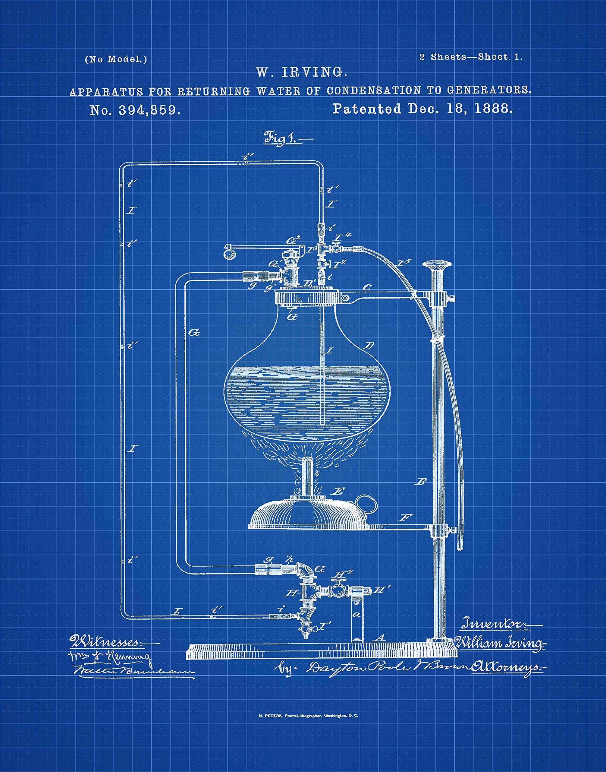 Science Posters Science Decor Laboratory Inventions Scientist Posters Scientist Prints Science Prints Scientific Inventions WB380-WB385 (21cm x 30cm, Blueprint)
