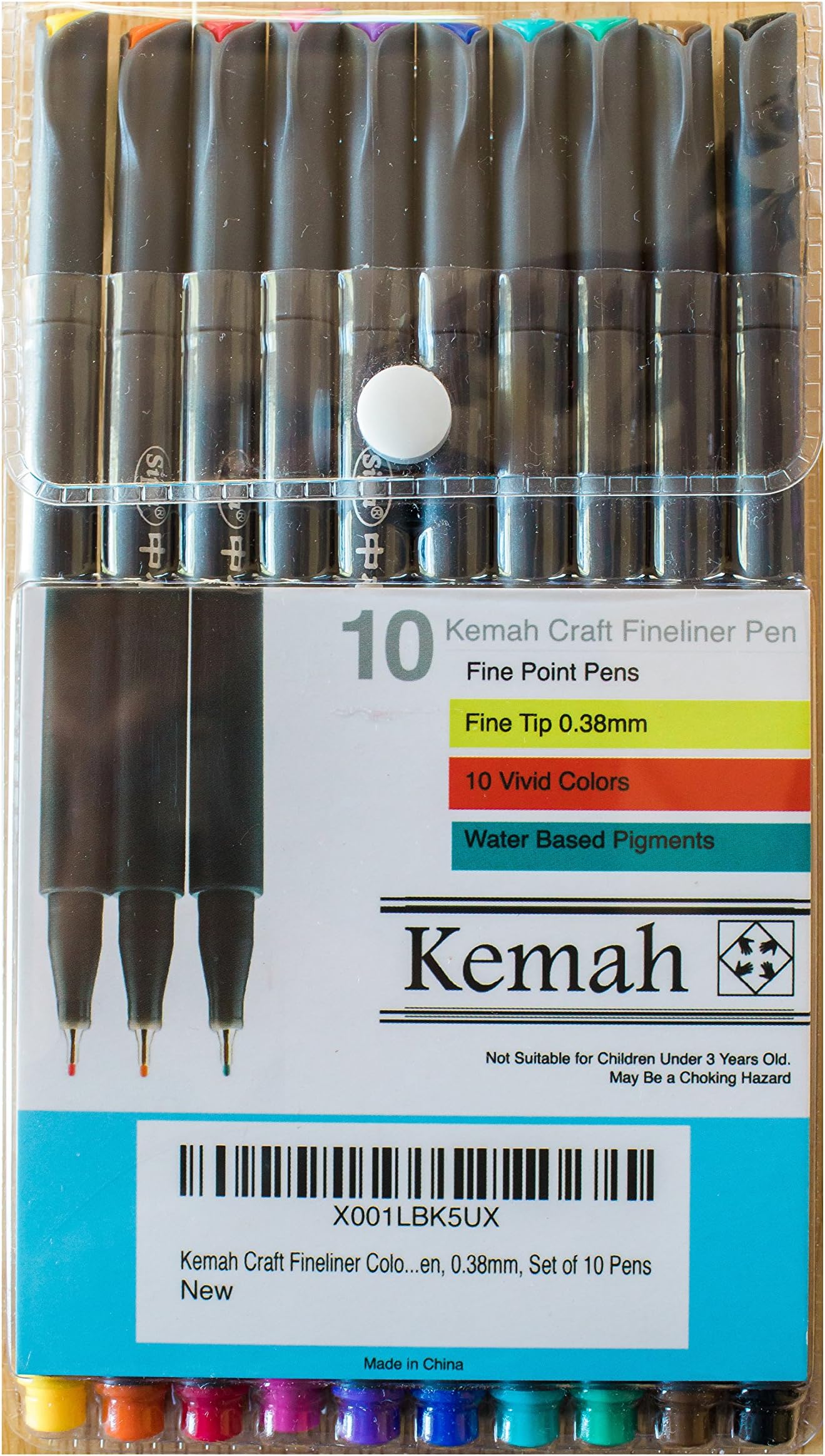 Ardour Van Kemah Craft Fineliner Color & Drawing Porous Sketching Pen, 0.38mm, Set of 10 Pens