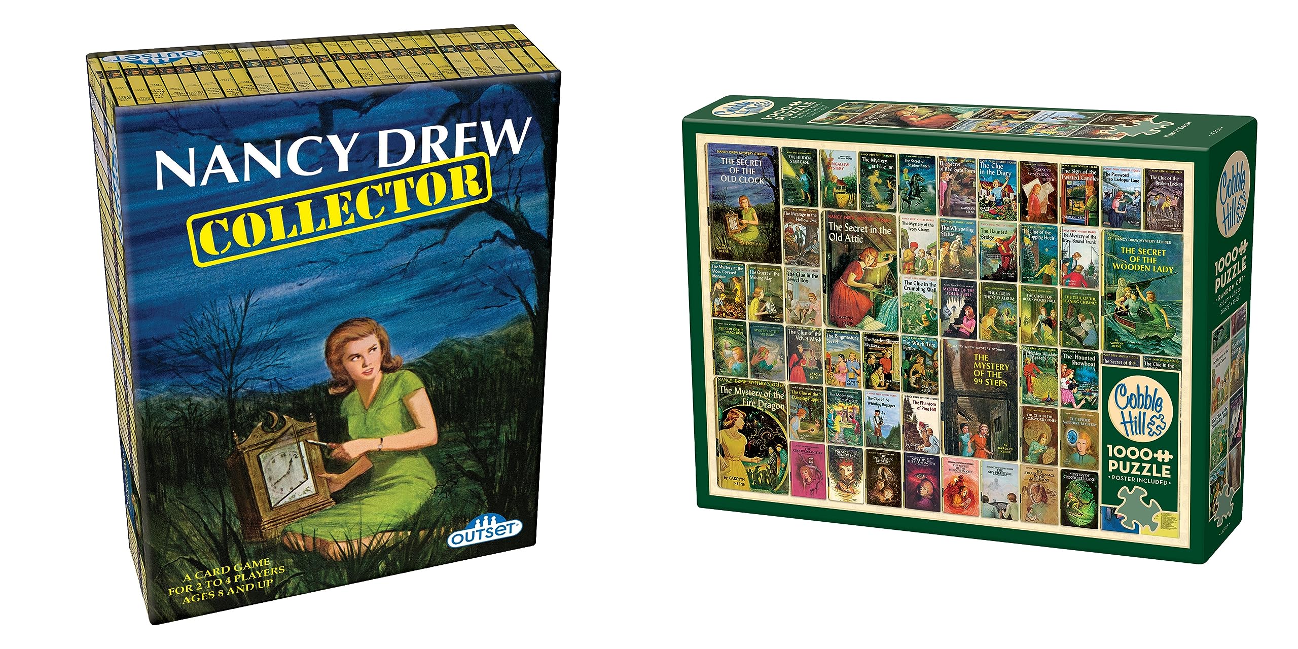 Outset Media Nancy Drew Collectors Set - Vintage Nancy Drew Puzzle and Collector Card Game - for Ages 8 and up