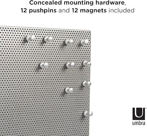 Miniatura 5 de Umbra - Tablón de anuncios magnético y para tachuelas Metal Gris L