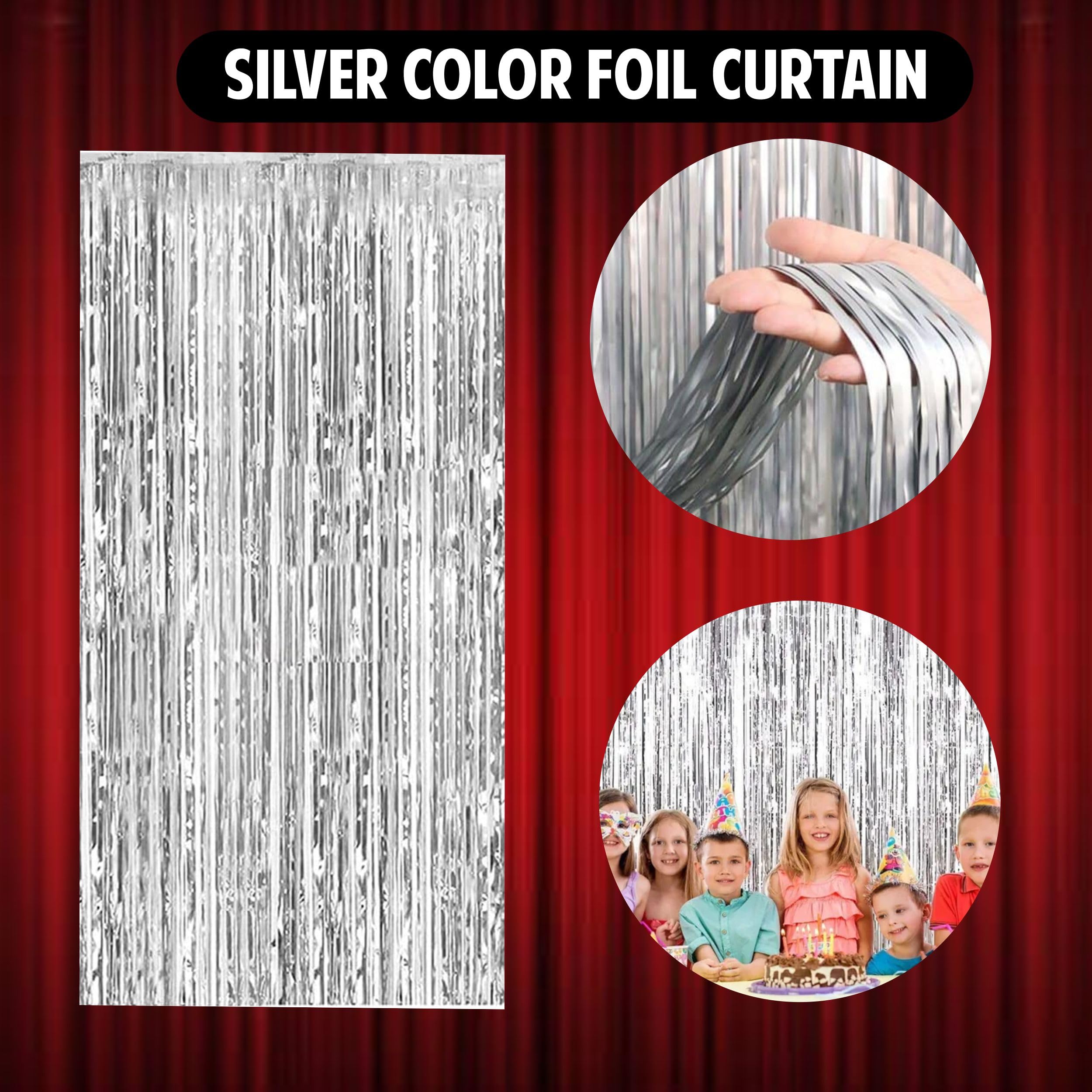 Silver Birthday Party Decorations - 40 Piece Kit -6