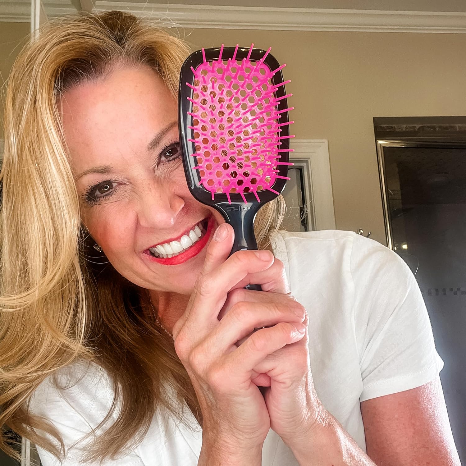 FHI Heat UNbrush Detangling Brush (3-Pack Bundle) — Hair Brush for All Wet/Dry Hair Types — Pain-Free Detangler Brush w/DuoFlex Anti Static Bristles — Lightweight Travel Hair Brush (Original Black)